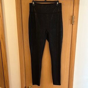 Assets Spanx Red Hot Label Women’s Speckled Metallic Leggings Black Size XL